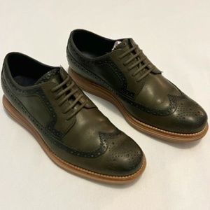 Cole Haan ZeroGrand Wingtips Green 7.5